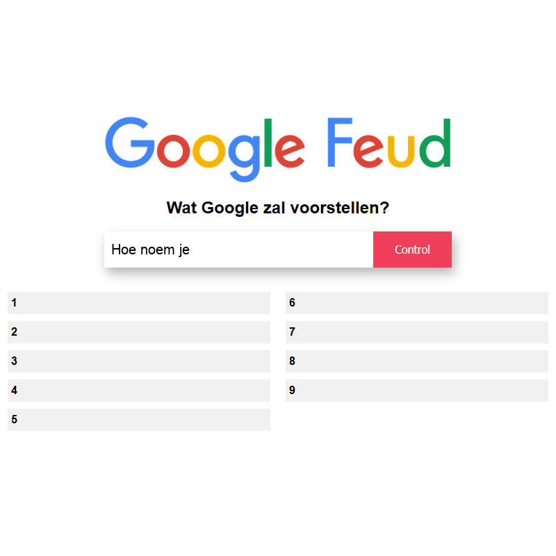 Hoe noem je google feud in het nederlands